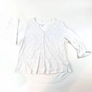 Nine West Women’s White Lacey Top Size XXL